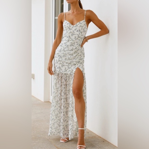 Hello Molly | New modern Ophelia maxi dress Women’s size 10 ditsy floral ruffle - Picture 1 of 14